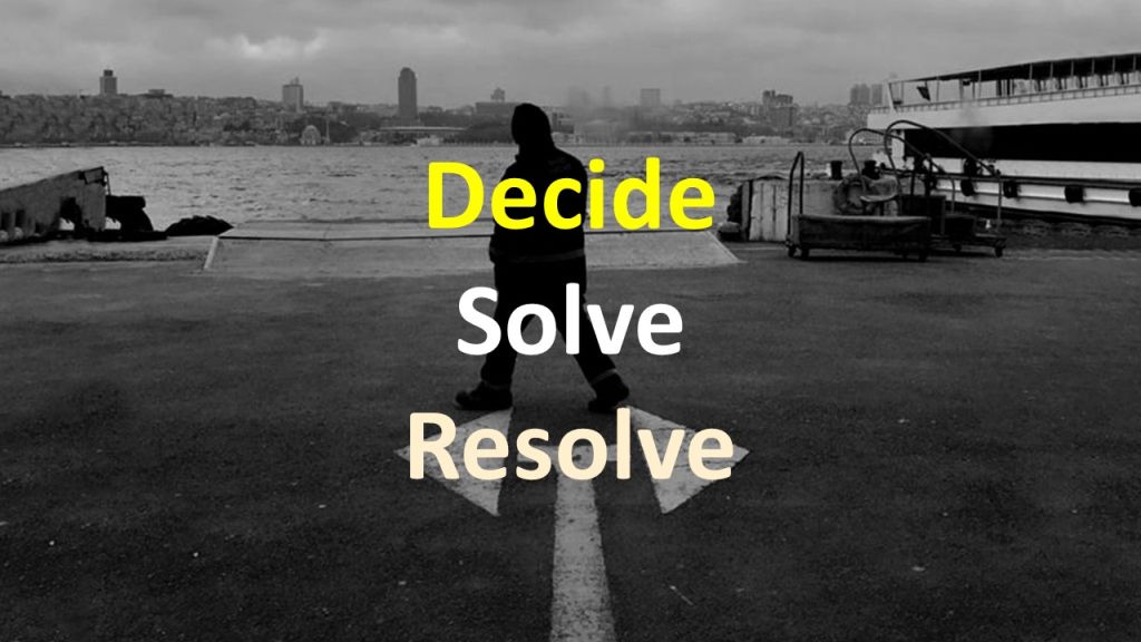 Разница между Decide, Solve и Resolve