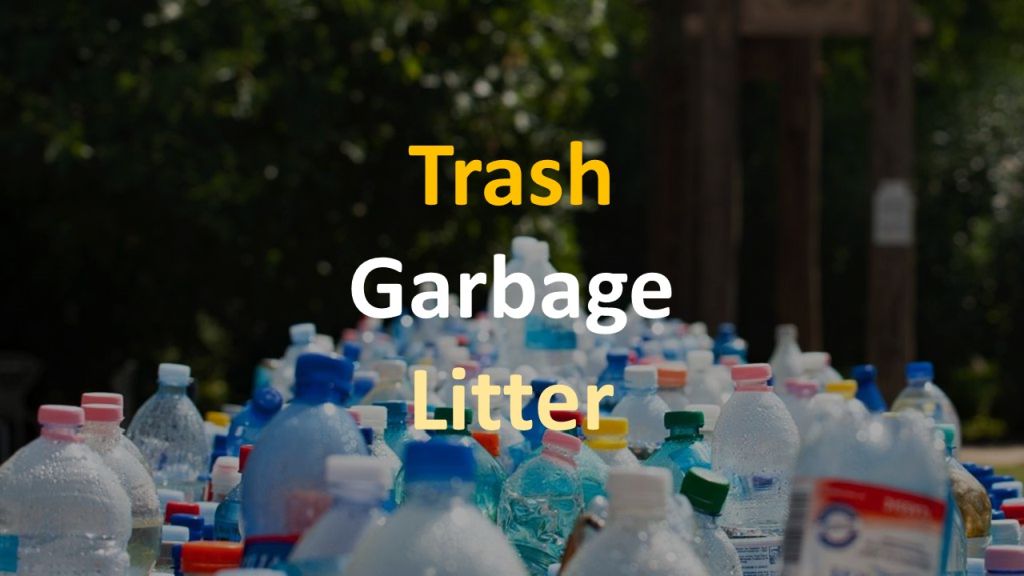 Разница между Trash, Garbage и Litter